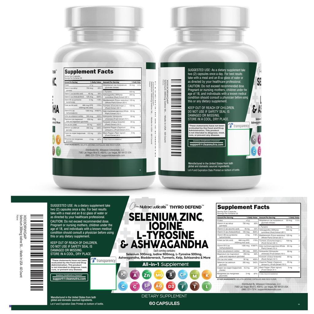 Selenium Iodine Thyroid Support Capsules Z2770