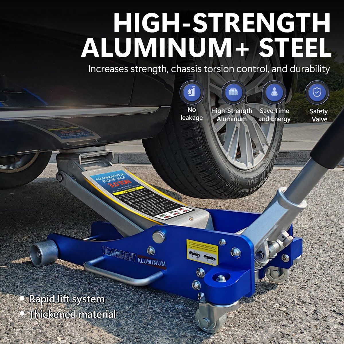 3 Ton Low Profile Aluminum and Steel Floor Jack N8429