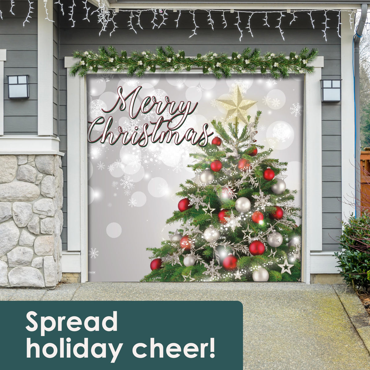 Christmas Tree Garage Door Banner G91125